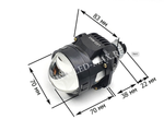 J49 Светодиодные линзы Bi-LED, 2.5 дюйма 6000K, би лед модули (2 шт., комплект)