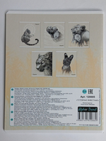 Тетради 48 листа А5+. "Тотемные животные", общая, клетка. Формат А5+ (163*203 мм). Арт.120005. С полями. Комплект 5 шт.