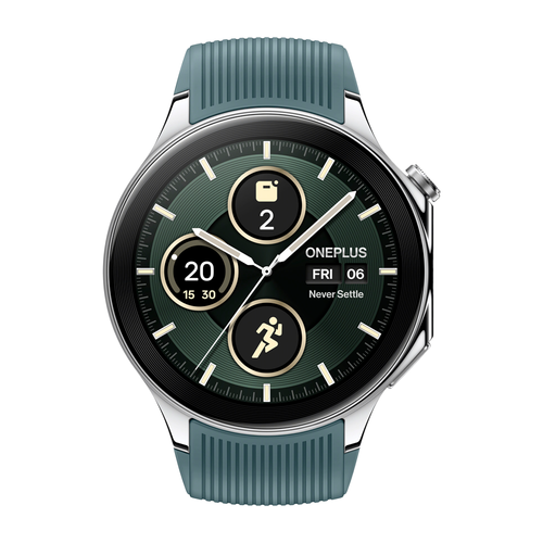 Умные часы OnePlus Watch 2, Wi-Fi, 1.43", Radiant Steel (Зеленый)