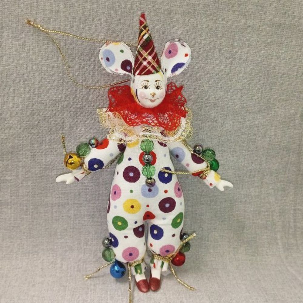 Ёлочная игрушка Мальчик-Мышонок в колпачке