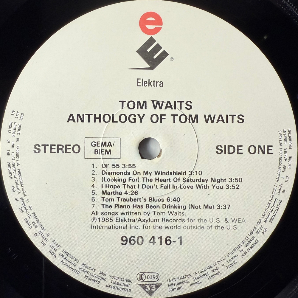 Tom Waits ‎– Anthology Of Tom Waits (Германия 1985г.)