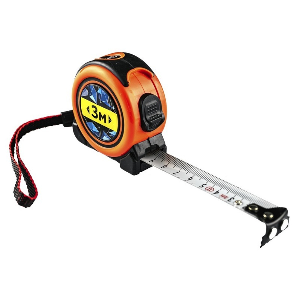 Рулетка 3 м 19 мм с фиксатором и магнитом BAUHOW