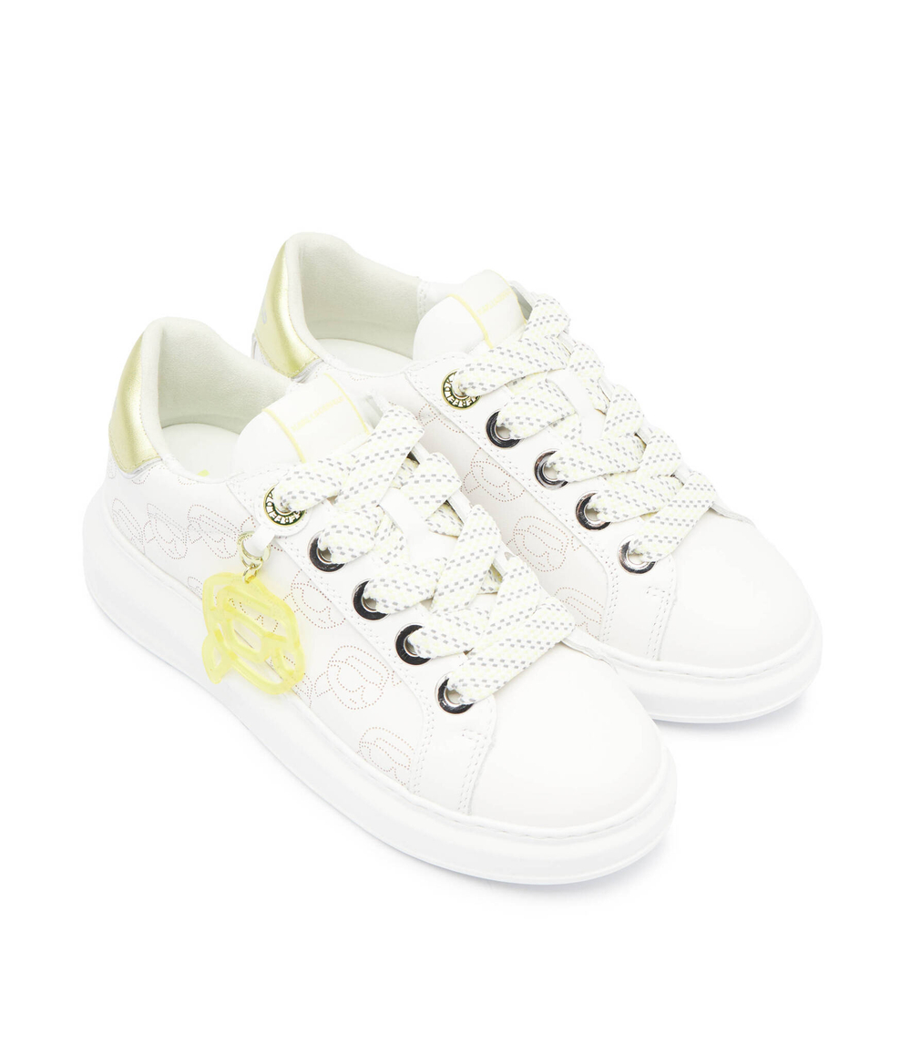 Кожаные кроссовки kapri nft Karl Lagerfeld - белый(KL62522)