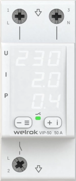 Реле напряжения с контролем тока Welrok VIP-50