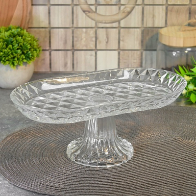 Блюдо на ножке овальное 28*14*12см, 675-128