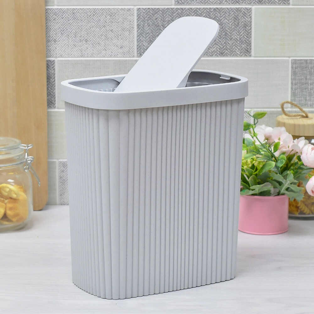 Контейнер для мусора 5,9л "Velvet", светло-серый флэк