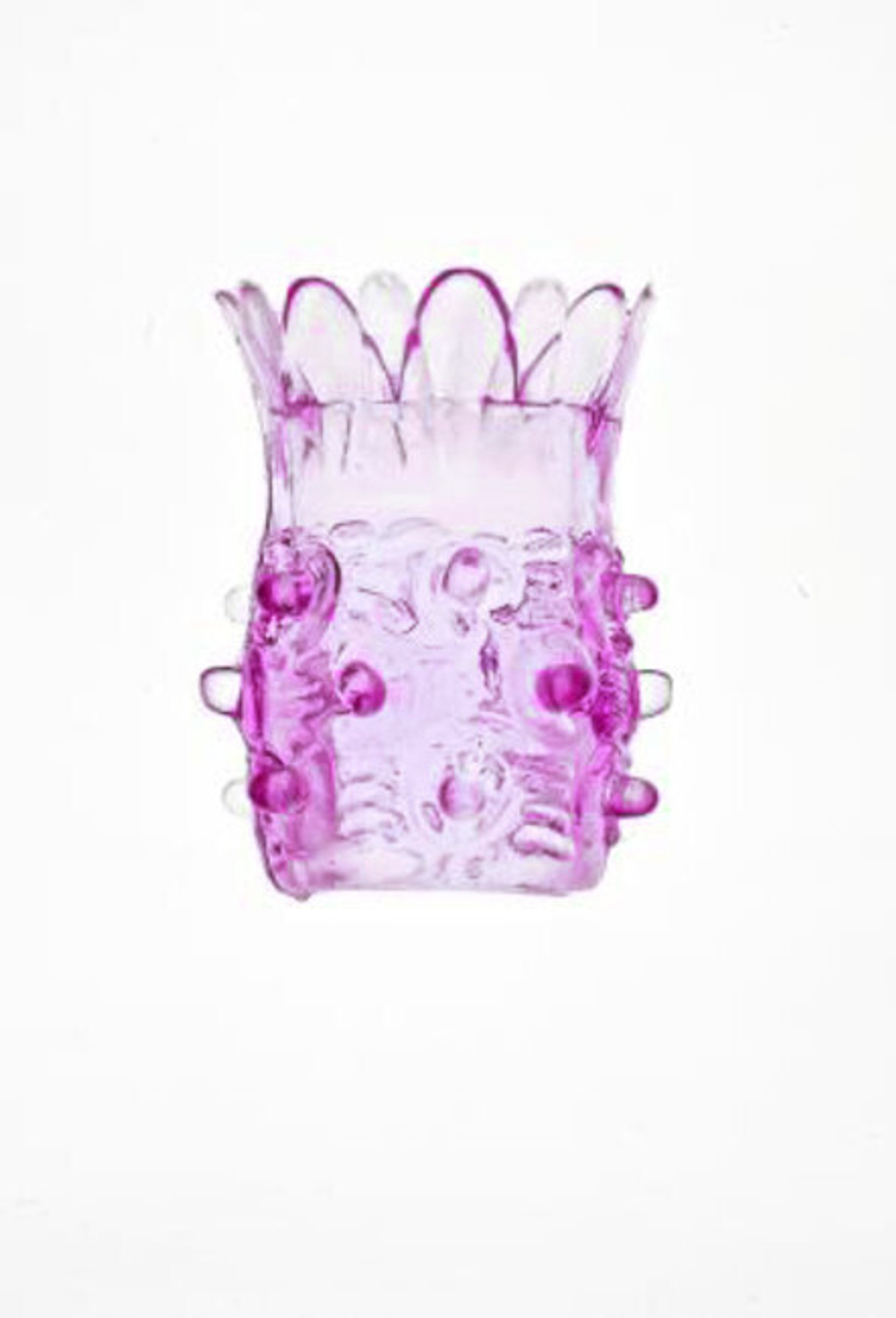 Розовая силиконовая насадка на пенис Cock Ring ( розовый ) (Цвет: розовый)