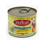 Консервы для собак №7 Индейка с яблоками и отрубями, 200г Беркли