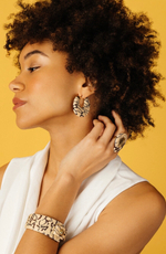 Серьги Nature Bijoux, Leopard, с термитником в смоле, NB22.2-12-78085 (бежевый)