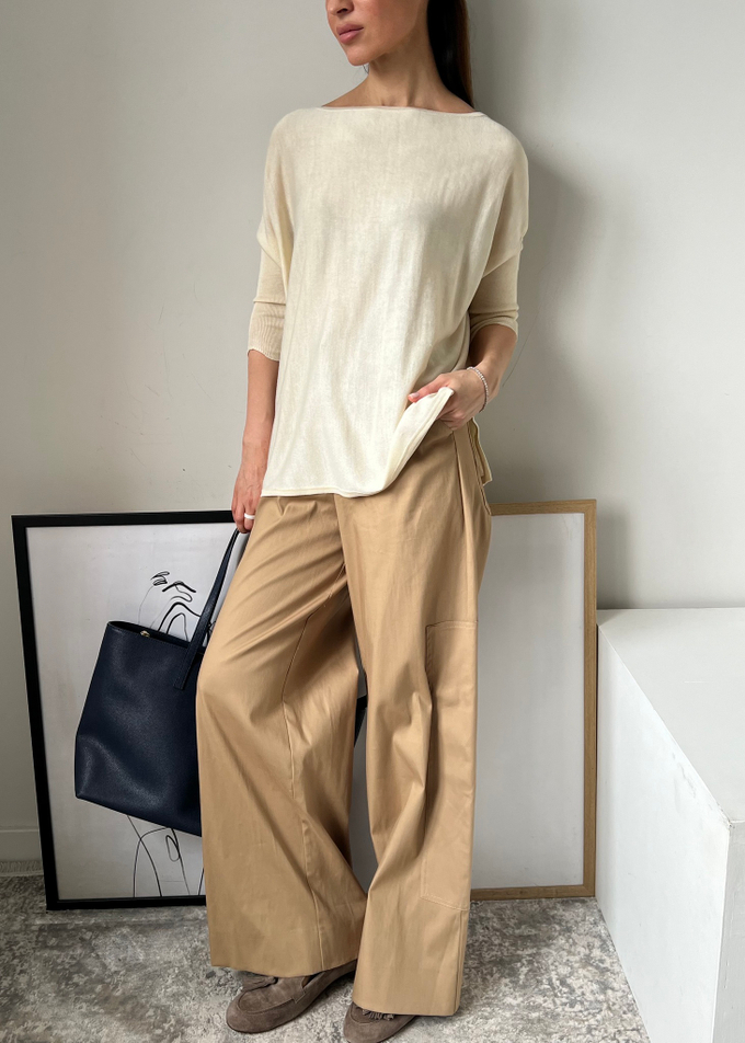 Новые брюки из хлопка с вискозой Zara, XS