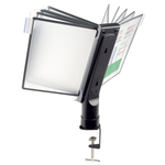 Демосистема настольная на 10 панелей, со струбциной, с 10 серыми панелями А4, BRAUBERG, 231239