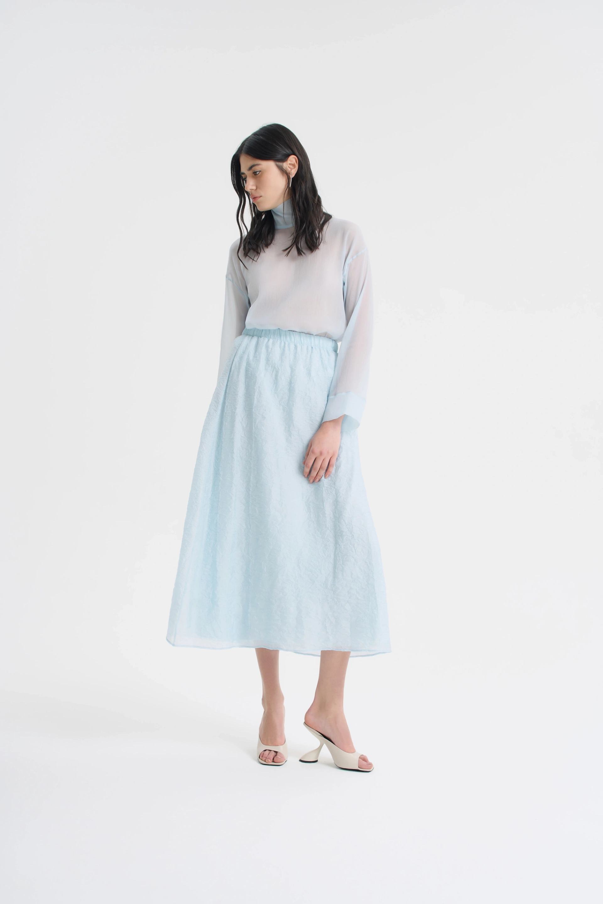 Юбка из жатой вискозы