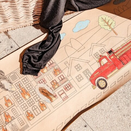 Раскраска "Пожарные" 40 х 140 см