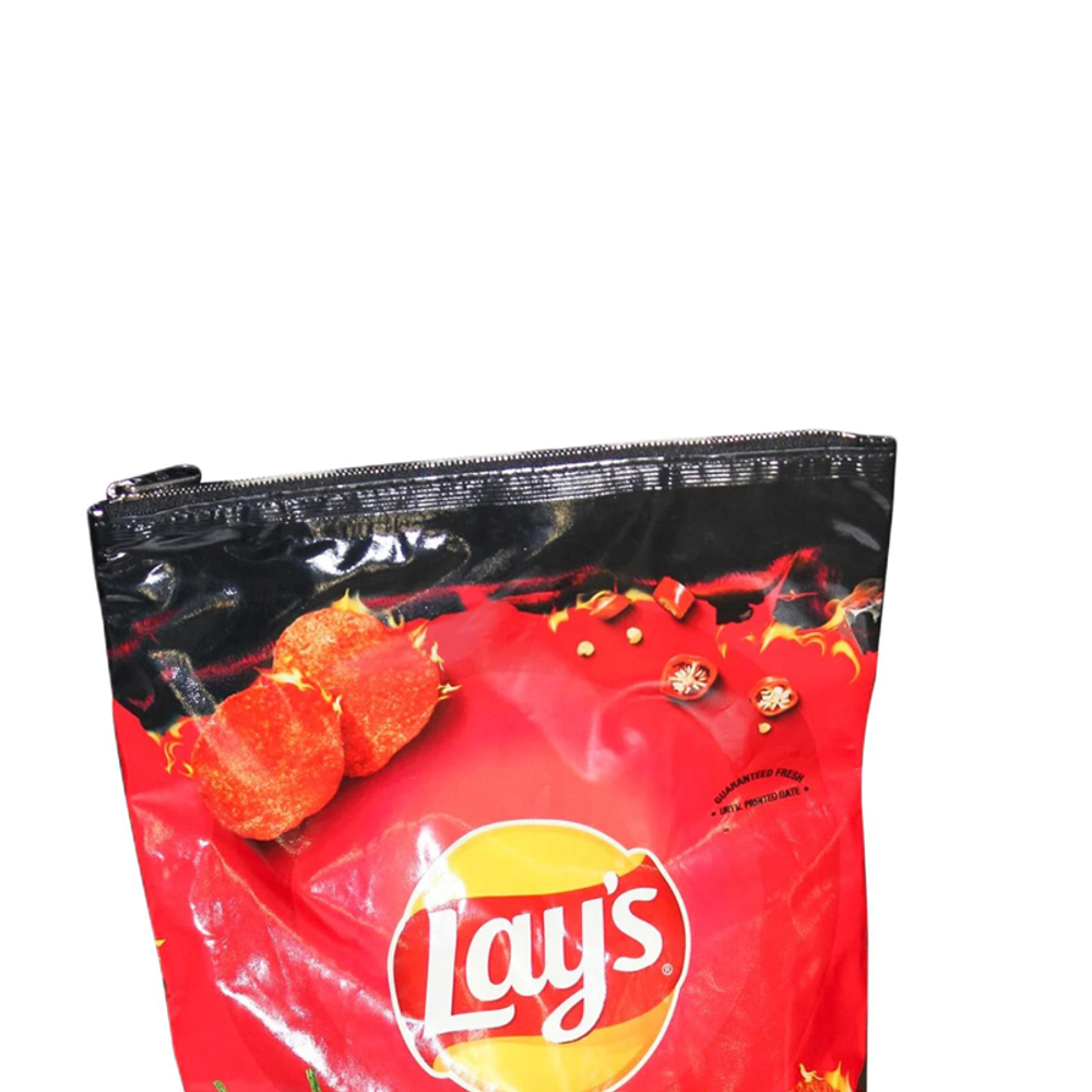 Balenciaga Lay"s Collaboration Leather Clutch Unisex Red