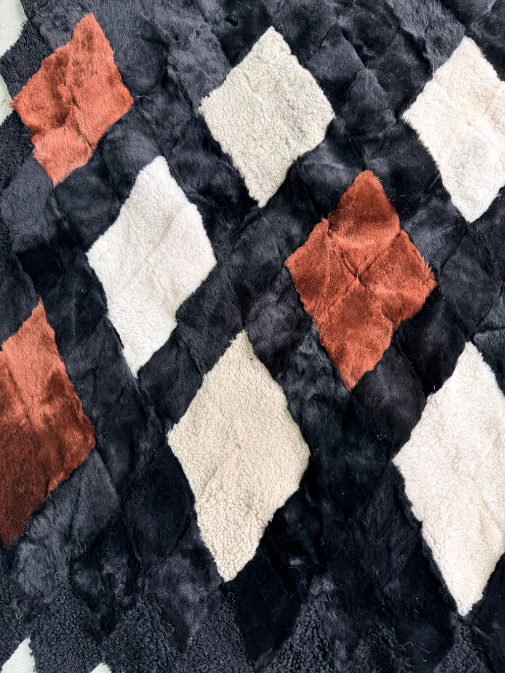 Покрывало меховое ковер из шкуры овчины