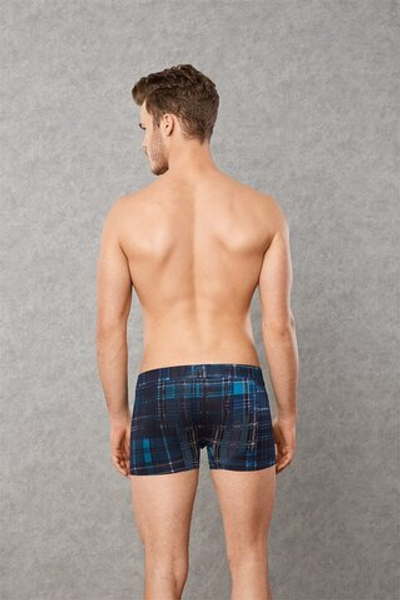 Мужские клетчатые трусы-боксеры Doreanse Scottish (Размер: XL) (Цвет: темно-синий)