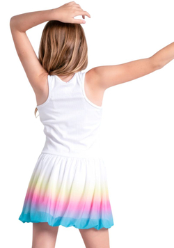 Girls' dress Lucky in Love Nova Bubble - white/multicolor