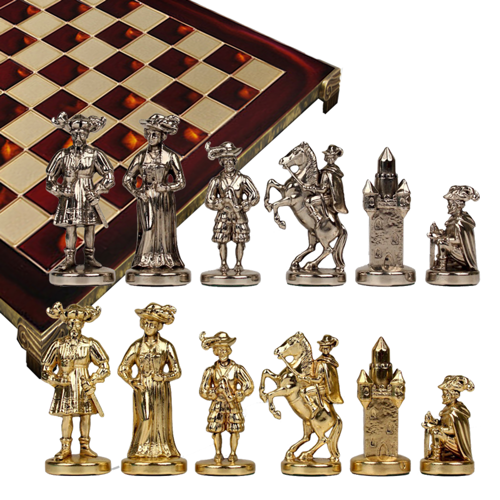 Manopoulos Шахматы бронзовые Рыцари Средневековья