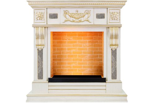 Каминокомплект Corsica - Белый шоколад с очагом Cassette 600 NH