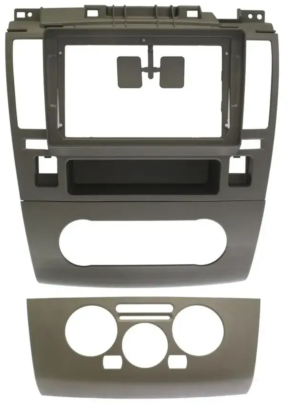 Магнитола для Nissan Tiida C11 2004-2013 (кондиционер/климат с прямоугольным экранчиком, рамка серая) - Teyes CC3-2K монитор 13", QLED+2K, Android 10, 4G SIM-слот, CarPlay