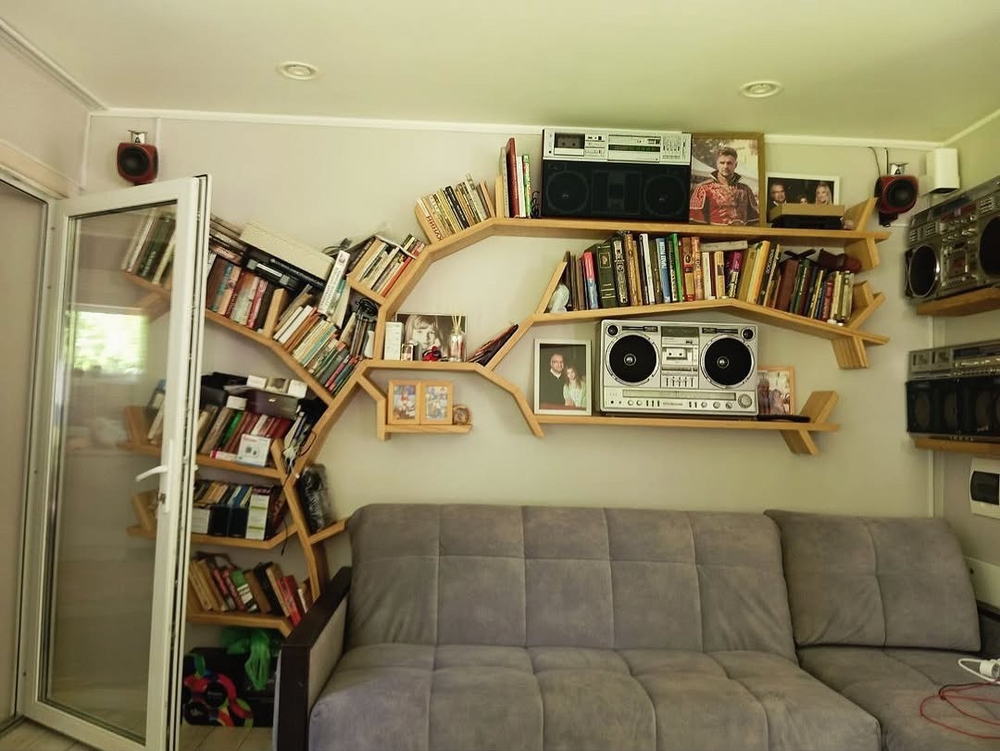 Полка/стеллаж в виде дерева из массива ясеня