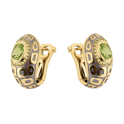 Серьги с Хризолитом и Сапфирами, E0193-0/25