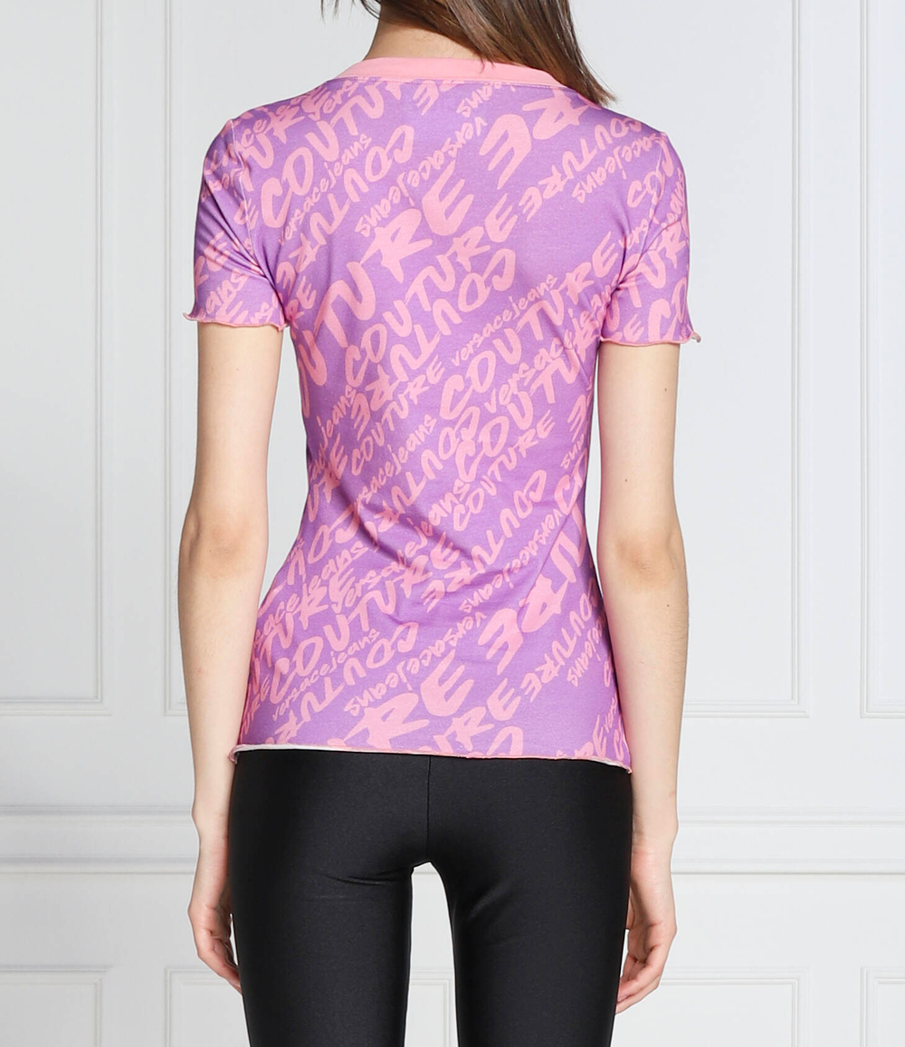 футболка Versace Jeans Couture - фиолетовый(73HAH608JS129)