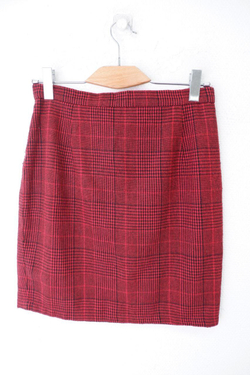 Юбка красная в клетку 46 размер