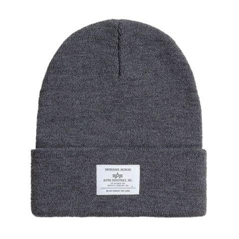 Шапка Alpha Industries Essential Beanie Medium Charcoal Heather (Серая)