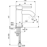 Смеситель для умывальника одноручный CERALINE Ideal Standard BC268AA