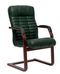 Кресло для посетителей Atlant C зелёная кожа