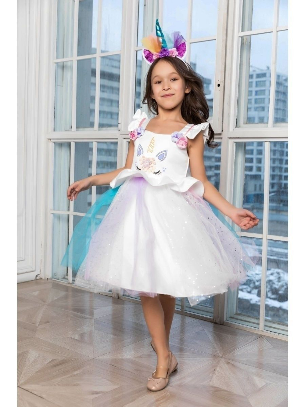 Пышное нарядное платье Единорога