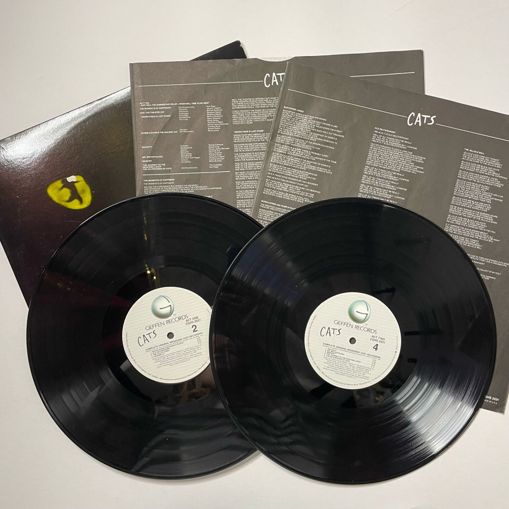 Винтажная виниловая пластинка LP Мюзикл Кошки Andrew Lloyd Webber Cats Complete Original Broadway Cast Recording (USA 1983)