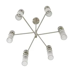 8277/6 MODERNI LN26 164 сатин никель/прозрачный, металл/стекло Люстра Е14 6*40W 220V DENVER