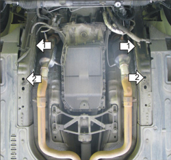 Защита КПП. 2 мм, Сталь. для Jaguar XJ 2003-2009 MOTODOR.05802