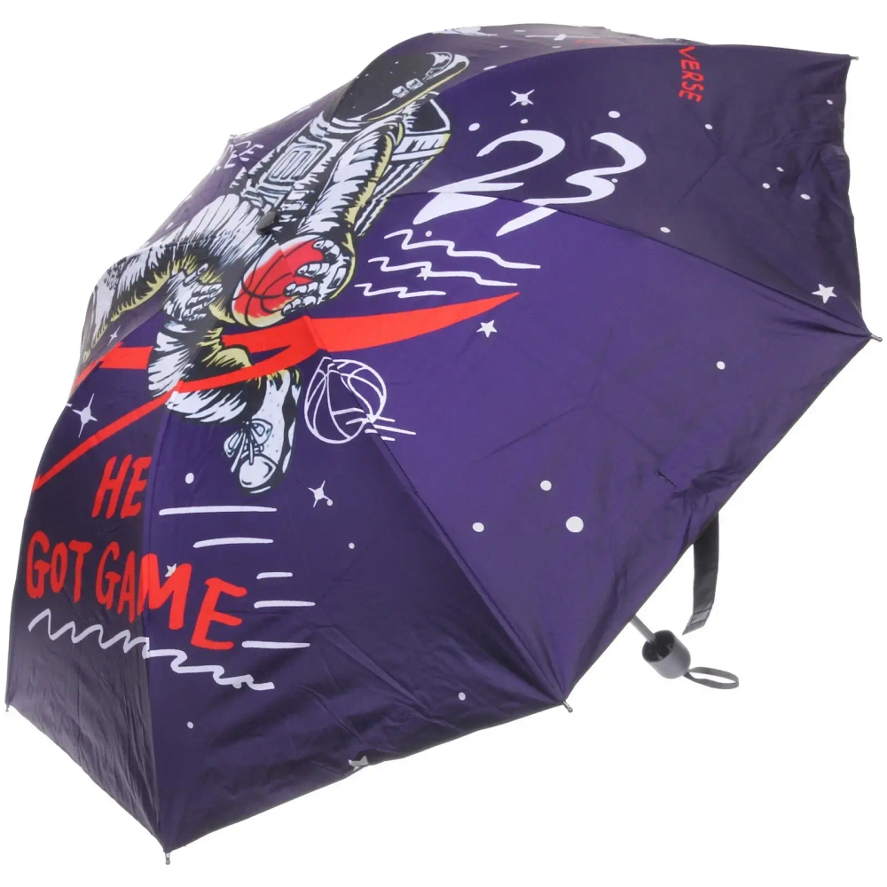 Зонт механический ветроустойчивый, матовая ручка «BESTzontik - Kosmos», микс 4 дизайна, длина 25см, d-110см