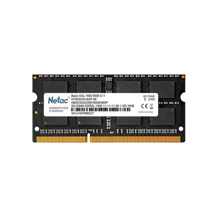 Модуль памяти для ноутбука Netac NTBSD3N16SP-08 DDR3 8GB &lt;PC3-12800/1600MHz&gt;