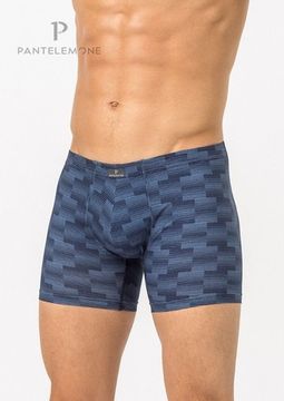 Трусы мужские боксеры удлинённые Pantelemone PMHL-1283, полосы синие