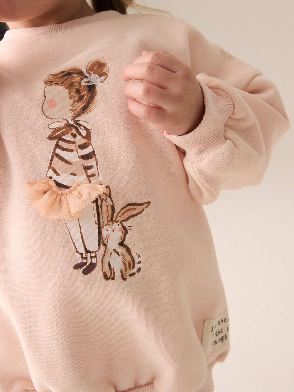 Толстовка и легинсы в комплекте для девочки Next E54-933, Персиковый