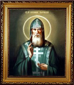 Серафим Вырицкий (Муравьев) Преподобный. Икона на холсте в раме.
