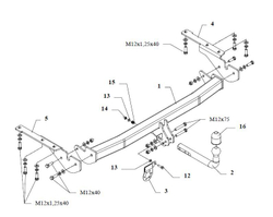 Фаркоп Auto-Hak O 67 Toyota RAV4 III XA30 2005-2012(паспорт и сертификат в комплекте)(без электрики)