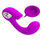 Лиловый вибромассажёр с вакуумной стимуляцией клитора Sibel - 15,5 см.