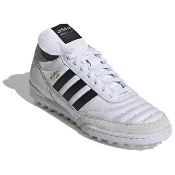 Футбольные бутсы Adidas MUNDIAL Низкие, абсолютно белые/Полностью черные/Метал золотой Унисекс