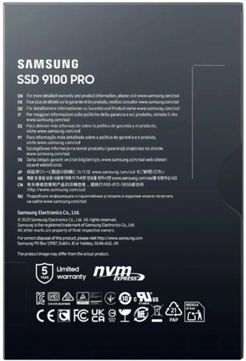 Накопитель SSD M.2 2280 Samsung 9100 PRO 2000 ГБ