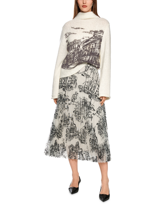 Свитер из вискозы и шерсти (Knitted in Germany)