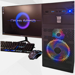 Игровой компьютер с Монитором 24 дюйма, i7-8700, ОЗУ-16GB, AMD Radeon RX580 8GB, SSD 512GB, Windows 11