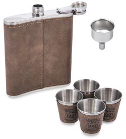 GT-91 Подарочный н-р фляжка с аксессуарами «100% мужик» 500 мл