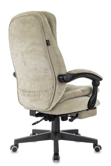 Кресло руководителя Бюрократ T-9950MSG-F Fabric песочный Light-21 крестов. пластик подст.для ног