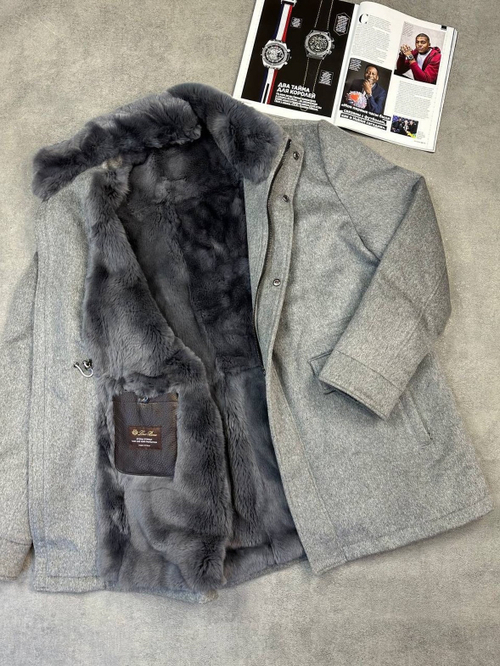 Кашемировое пальто Loro Piana с мехом