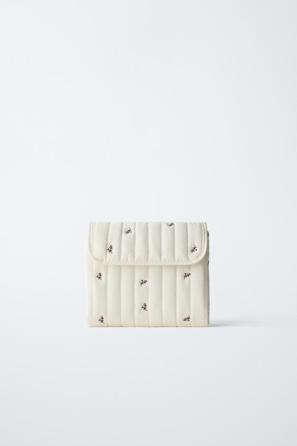 ZARA ПЕЛЕНАЛЬНЫЙ КОВРИК ДЛЯ МАМ С ЦВЕТОЧНЫМ ПРИНТОМ, ЭКРЮ